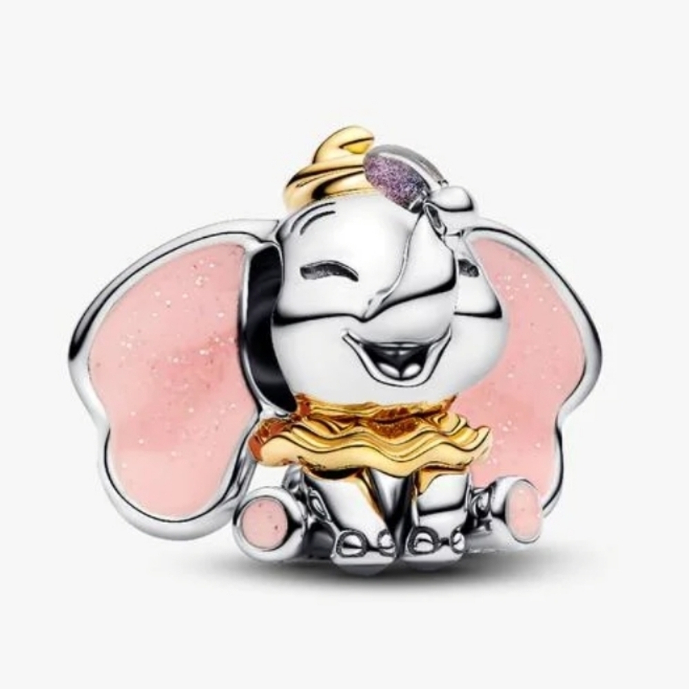 Disney Dumbo Charm With Sterling silver, 14k gold plating